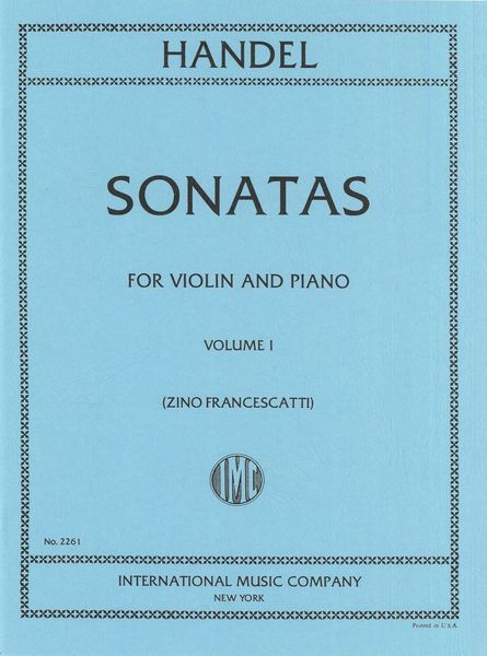 Sonatas For Violin and Piano - Vol. I.