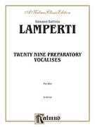 Twenty Nine Preparatory Vocalises : For Alto.