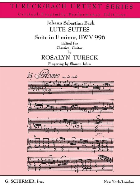 Suite In Em Bwv996 transcribed For Guitar (Tureck/Isbin).