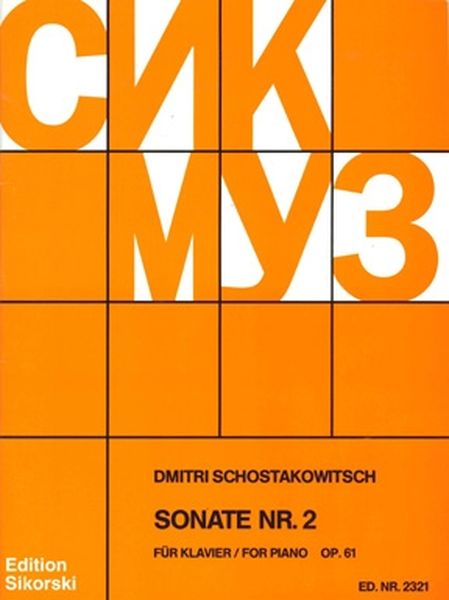 Sonata No. 2, Op. 64 : For Piano.