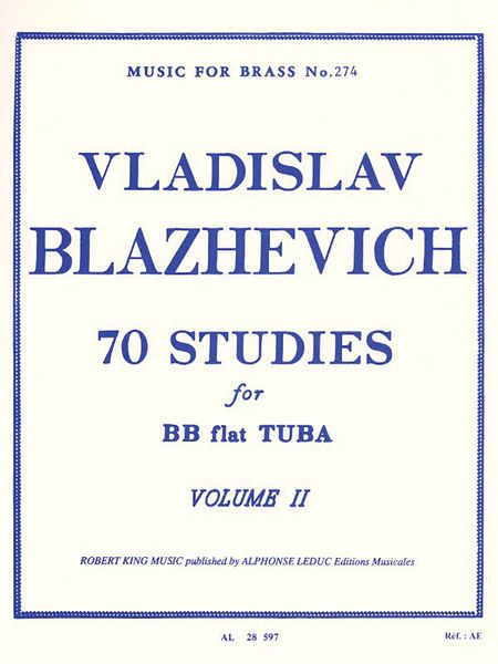70 Studies For Bb Flat Tuba : Vol. 2.