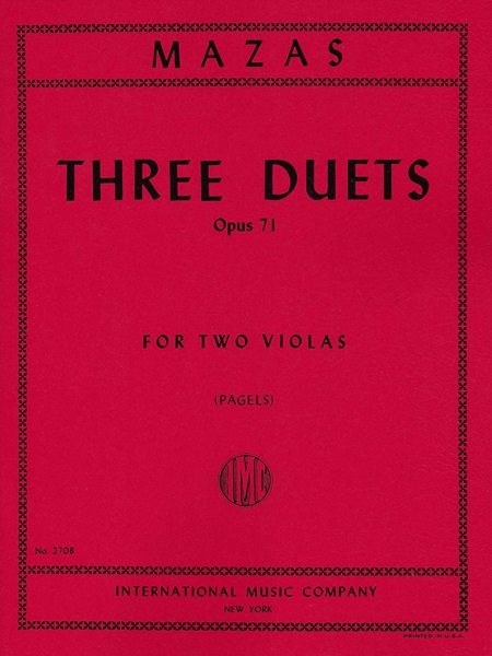 Three Duets, Op. 71 : For Two Violas.