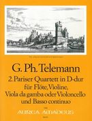 Paris Quartet No. 2 In D Major : For Flute, Violin, Cello and Basso Continuo.