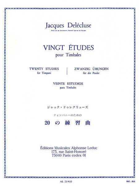 Twenty Etudes : For Timpani.