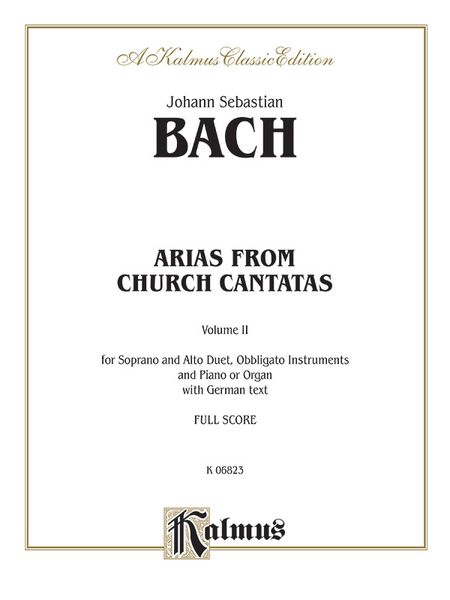 Arias From The Cantatas : Soprano and Alto Duets, Vol. 2.