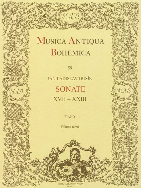 Sonate XVII-XXIII, Vol. Terzo : For Piano = Sonatas 17-23 : For Piano.
