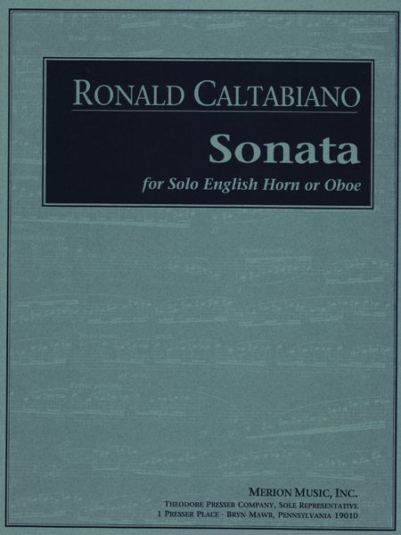 Sonata : For Solo English Horn Or Oboe.