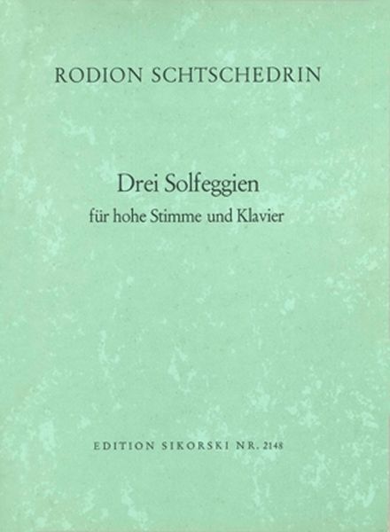 Drei Solfeggien : For High Voice and Piano.