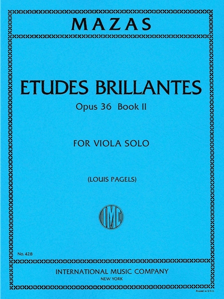 Etudes Brillantes, Op. 36 : For Viola - Book 2.
