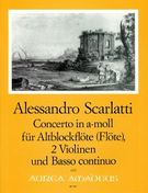 Concerto In A Minor : For Treble Recorder (Flute), Two Violins and Basso Continuo.