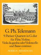 Paris Quartet No. 9 In G Major : For Flute, Violin, Viola Da Gamba/Cello & Basso Continuo.