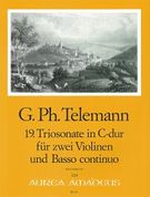 Trio Sonata In C Major, No. 19 : For Two Violins and Basso Continuo / edited by Bernhard Päuler.
