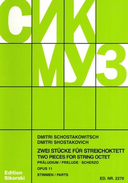 Two Pieces, Op. 11 : For String Octet.