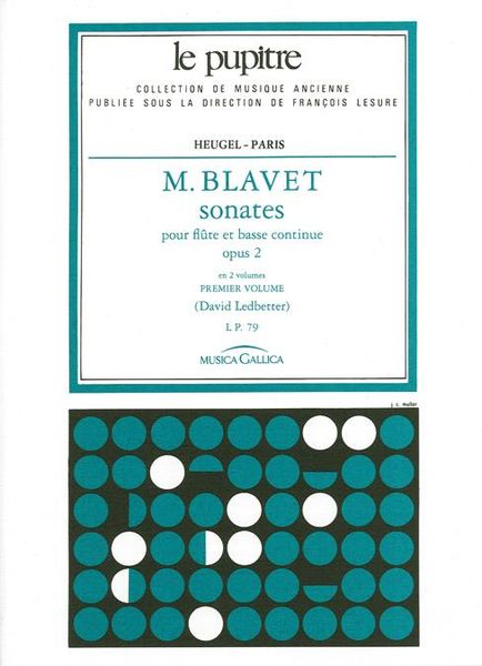 Sonatas Op. 2 : For Flute and Continuo. Critical Edition. Vol. 1 / edited by David Ledbetter.