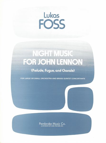 Night Music For John Lennon : For Solo Brass Quintet & Orchestra.