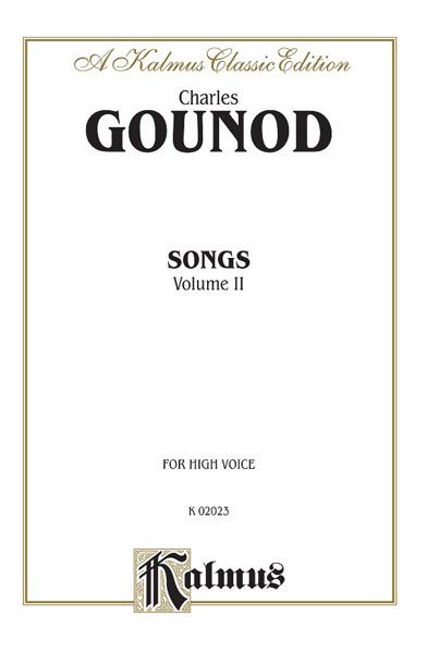 Songs, Vol. 2 : For High Voice.