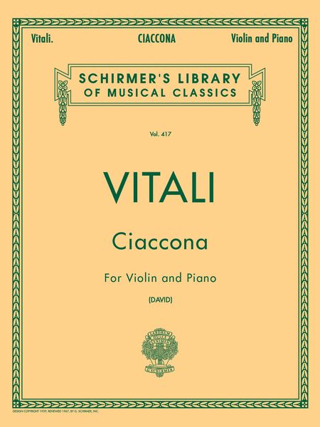 Ciaccona : Violin and Keyboard.