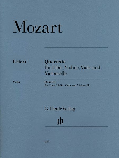 Quartets, K. 285, 285a, 285b (Anh.171) and 298 : For Flute, Violin, Viola & Violoncello.