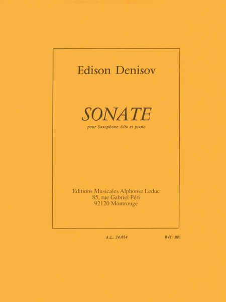 Sonate : For Alto Sax and Piano.