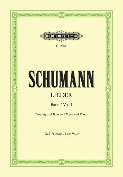 Songs, Vol. 1 : 77 Songs For Low Voice / Ed. by Max Friedlaender.