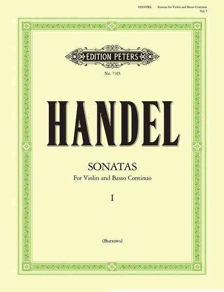 Sonatas, Vol. 1 : For Violin and Piano - Urtext / edited by Donald Burrows.