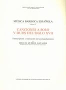 Musica Barroca Espanola, Vol. 4 : Canciones A Solo Y Duos Del Siglo XVII.