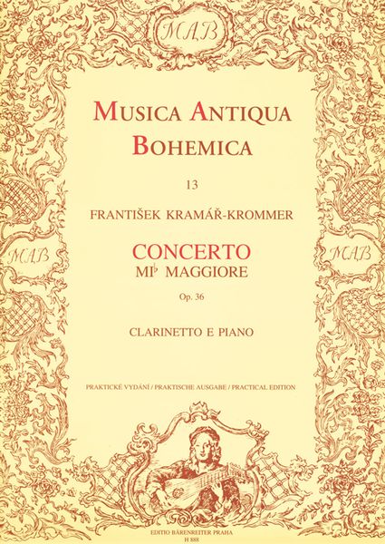 Clarinet Concerto In E Major, Op. 36 : Piano reduction.
