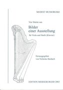 Vier Stuecke Aus Bilder Einer Ausstellung : Für Viola und Harfe (Klavier).