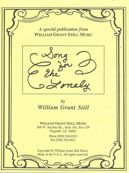 Song For The Lonely : For Medium Voice & Piano.
