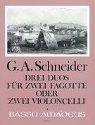 Three Duos : For Two Bassoons Or Two Violoncellos / edited by Bernhard Päuler.