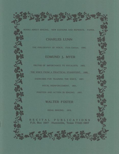 Philosophy of Voice : Fifth Edition, 1886.