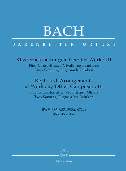 Keyboard Arrangements Of Works by Other Composers, III / edited by Karl Heller.