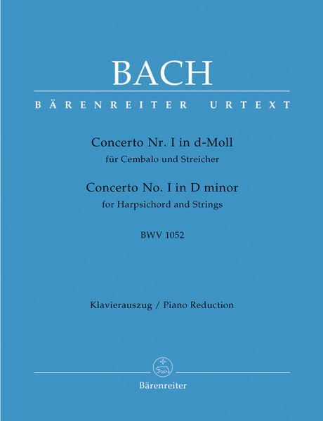 Concerto No. 1 In D Minor, BWV 1052 : For Harpsichord and Strings - Piano reduction.