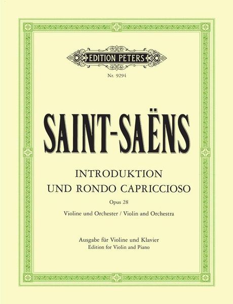 Introduction and Rondo Capriccioso, Op. 28 : For Violin and Orchestra - Piano reduction.