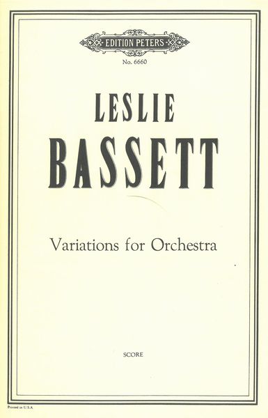 Variations : For Orchestra.