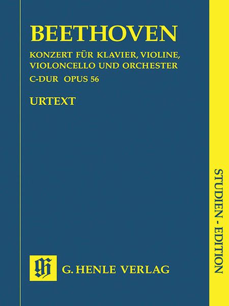 Concerto In C Major, Op. 56 (Triple Concerto) : For Piano, Violin, Violoncello and Orchestra.