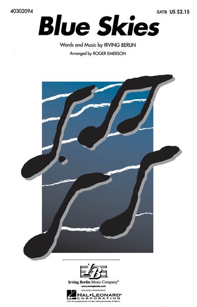 Blue Skies : For SATB Chorus & Piano With Optional R.
