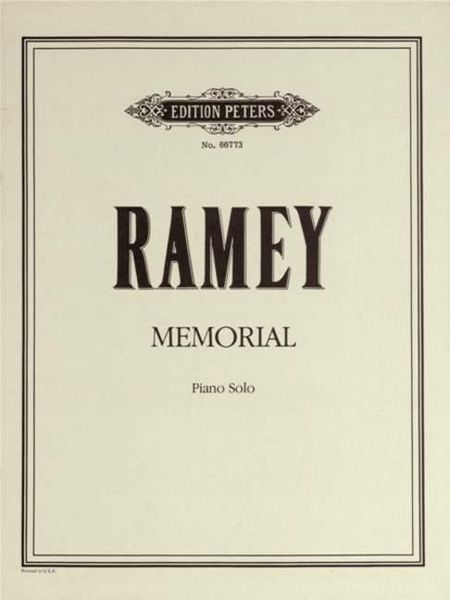 Memorial (In Memoriam Alexander Tcherepnin) : For Piano.
