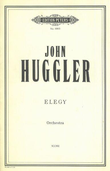 Elegy For Federico Garcia Lorca : For Orchestra.