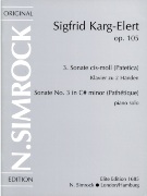 Sonate No. 3 In C Sharp Minor, (Pathetique) : For Piano Solo, Op. 105.