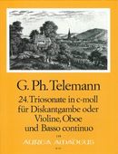 Trio Sonata In C Minor, No. 24 : For Discant Gamba Or Violin, Oboe, and Basso Continuo.