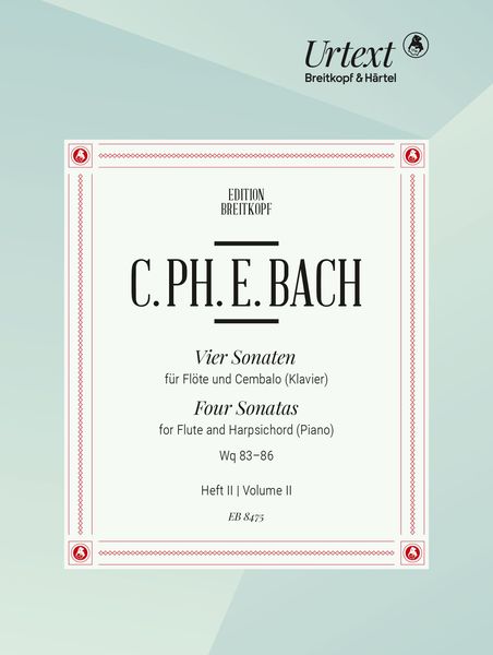 Four Sonatas For Flute and Harpsichord, Wotq 83-86.