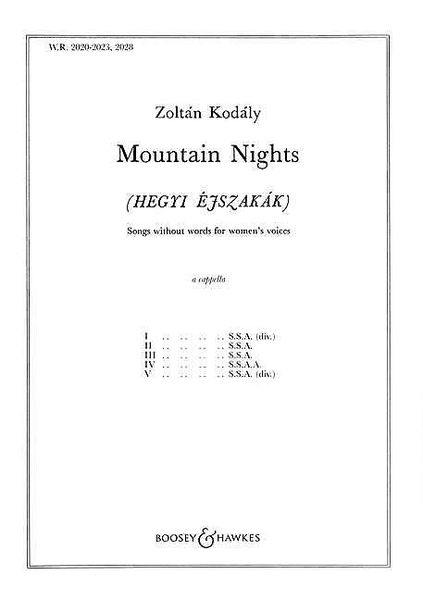 Mountain Nights Songs Without Words : For Women's Voices Acapella.