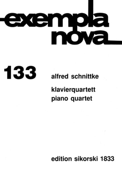 Quartet : For Piano, Violin, Viola and Cello.