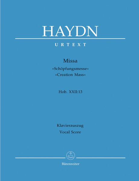 Missa B-Dur (Schoepfungsmesse) Hob. XXII:13 - Piano reduction.