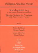 String Quintet In G Minor : For Two Violins, Two Violas and Cello/K. 516.