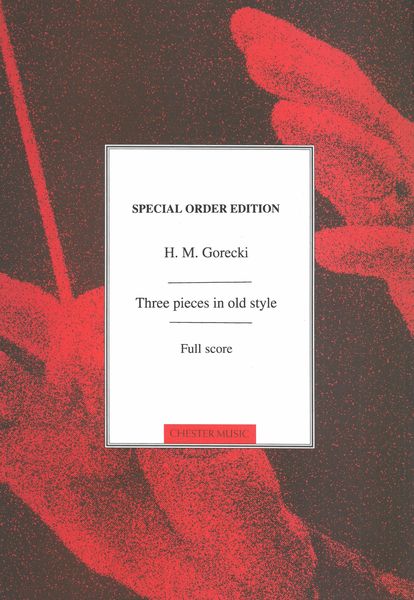 Three Pieces In Old Style : For String Orchestra.