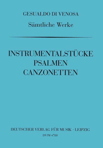 Instrumentalstuecke, Psalmen, Canzonetten.