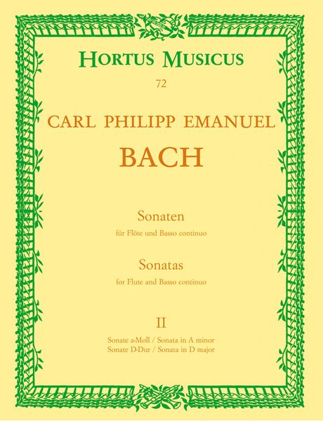 Sonatas : For Flute and Basso Continuo - Book 2 : Sonatas In A Minor and D Major.