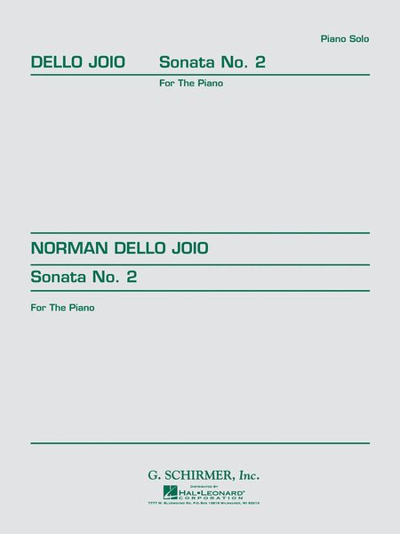 Sonata No. 2 : For Piano Solo.